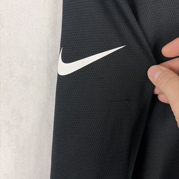 Nike Basketball Track Jacket Medium Black Full Zip Mock Neck Pockets Warm Up - Picture 5 of 8